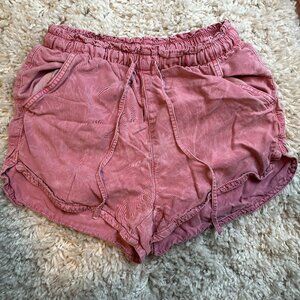 American Eagle Pink High Waisted Tropical Shorts